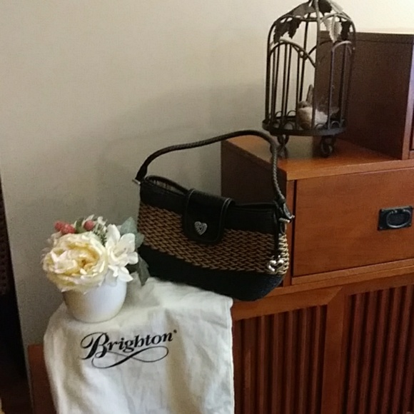 Brighton Handbags - Small Black and Tan Brighton Purse